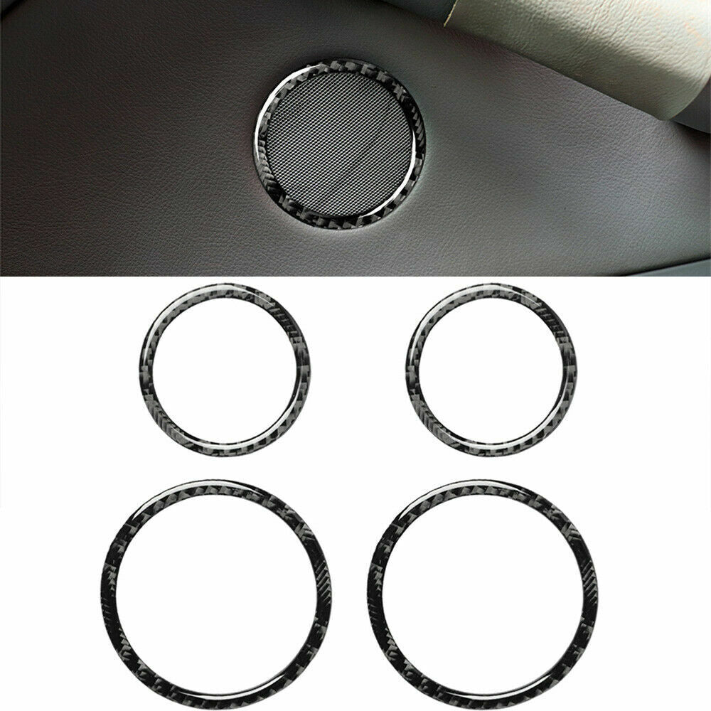 Carbon fiber door speaker stickers suitable for BMW 3 Series E46 1998-05