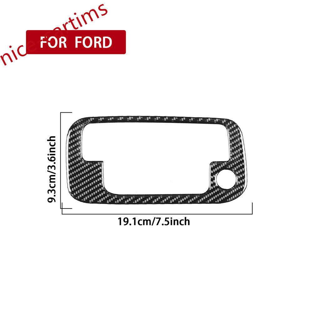 Carbon Fiber Tailgate Rear Trunk Handle Bowl Panel Cover for Ford F150 2009-2014