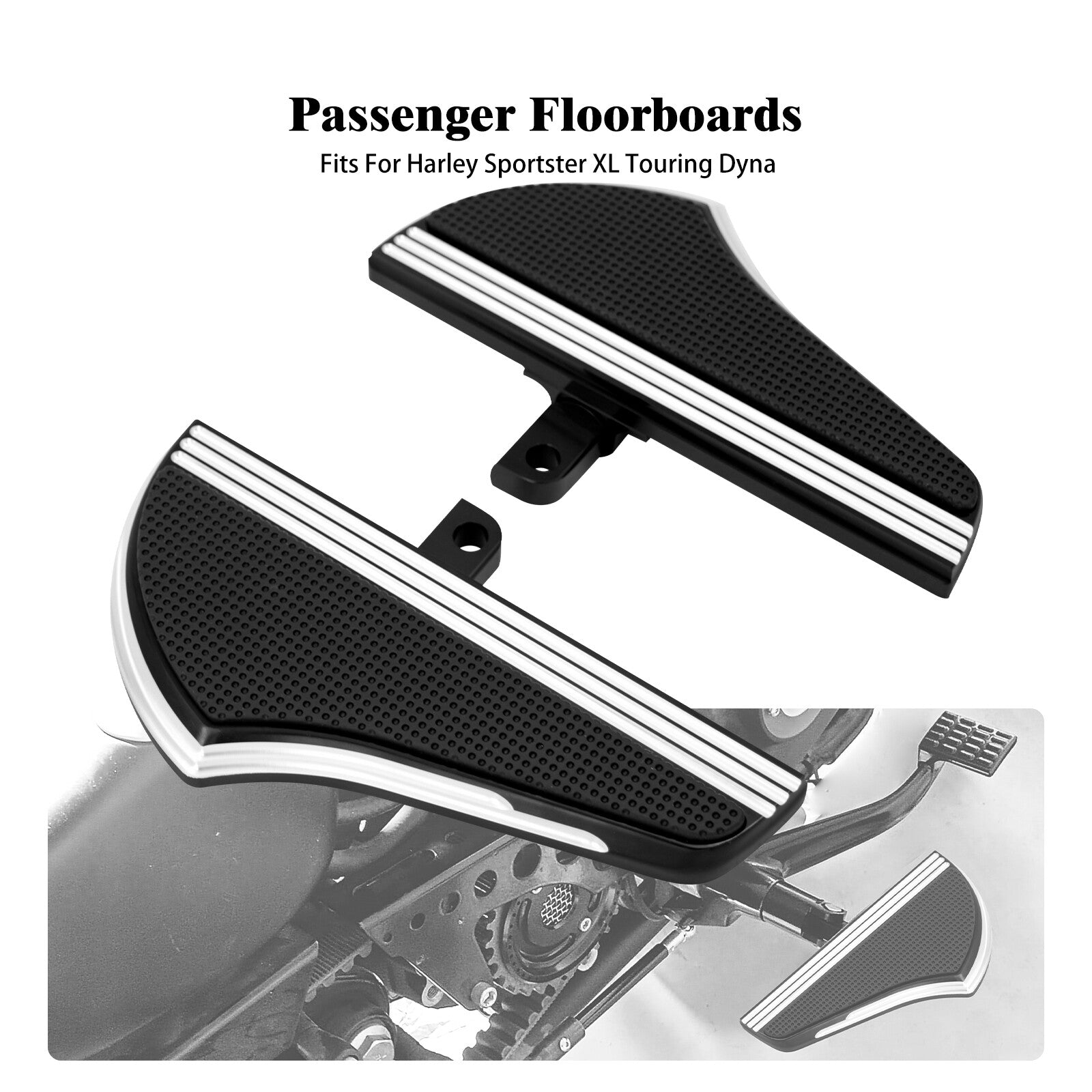 Passenger Defiance Floorboards Male Mount for Harley Touring Road Electra Glide