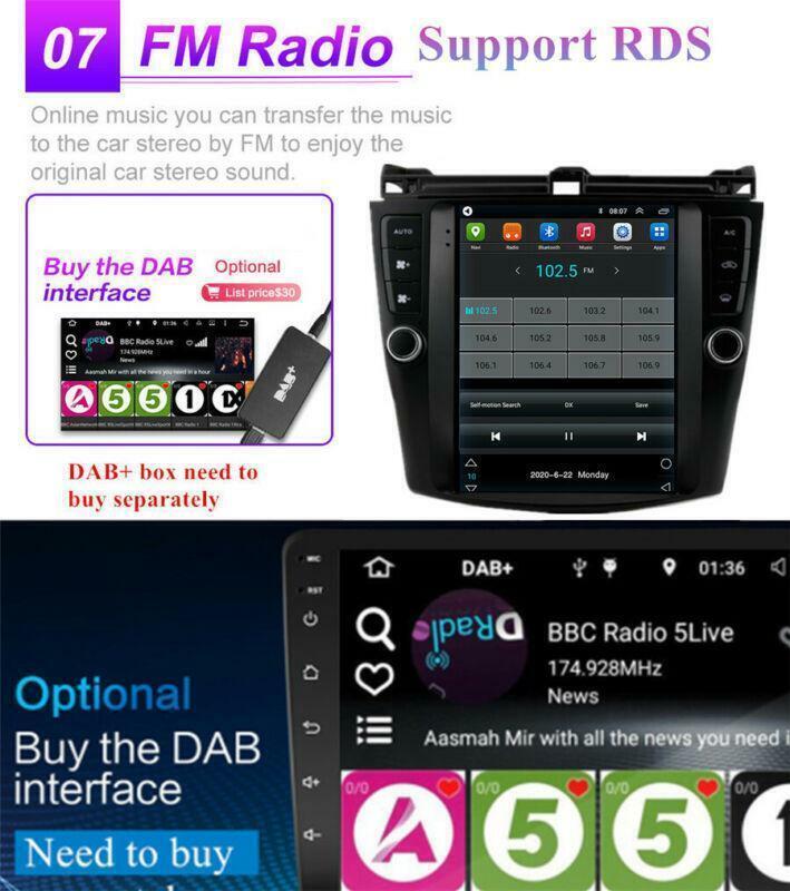 for Honda Accord For 03-07 9.7 Android 10.1 Car Stereo Radio GPS 2+32GB Navigation