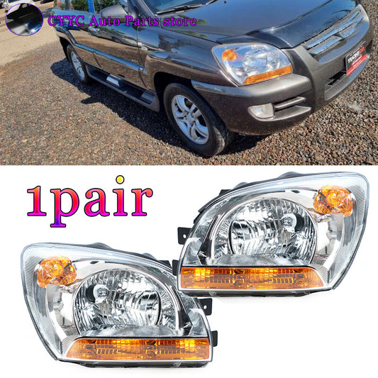 2Pcs Headlight running light driving lamp Assembly for Kia Sportage 2005-2008