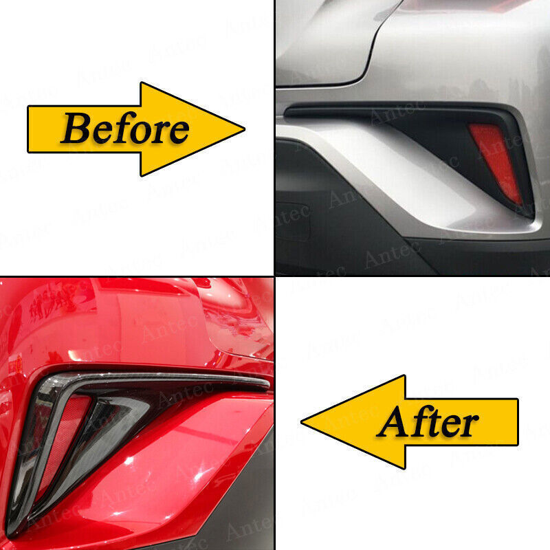 Carbon Fiber Rear Fog Lamp Bumper Light Cover Trims for Toyota C-HR CHR 18-2022