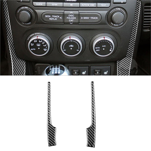 2Pcs Carbon Fiber Central Console Side Cover Trim for Mazda MX-5 Miata 2009-2015