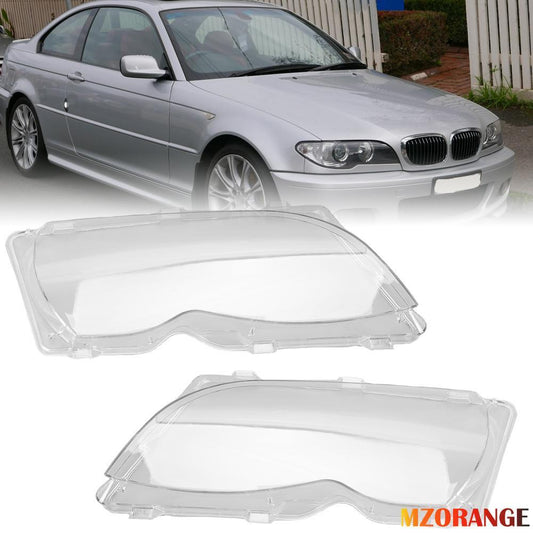 2¡Á F¨¹r for BMW E46 LCI 325 Coupe 03-06 2DR Scheinwerferglas Scheinwerfer Abdeckung