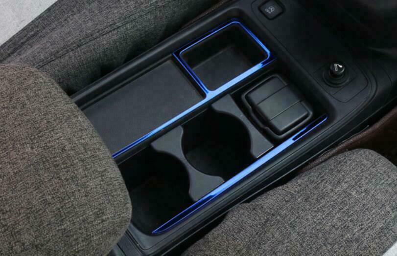 Middle Console Drinking Glass Trim 2X for Honda CRV CR-V 2012-2016 Blue Titanium