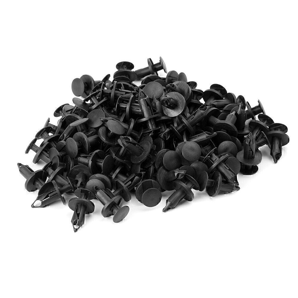 8mm Hole Plastic Rivets Fastener Push Clips Clip for Car Auto Fender 100Pcs