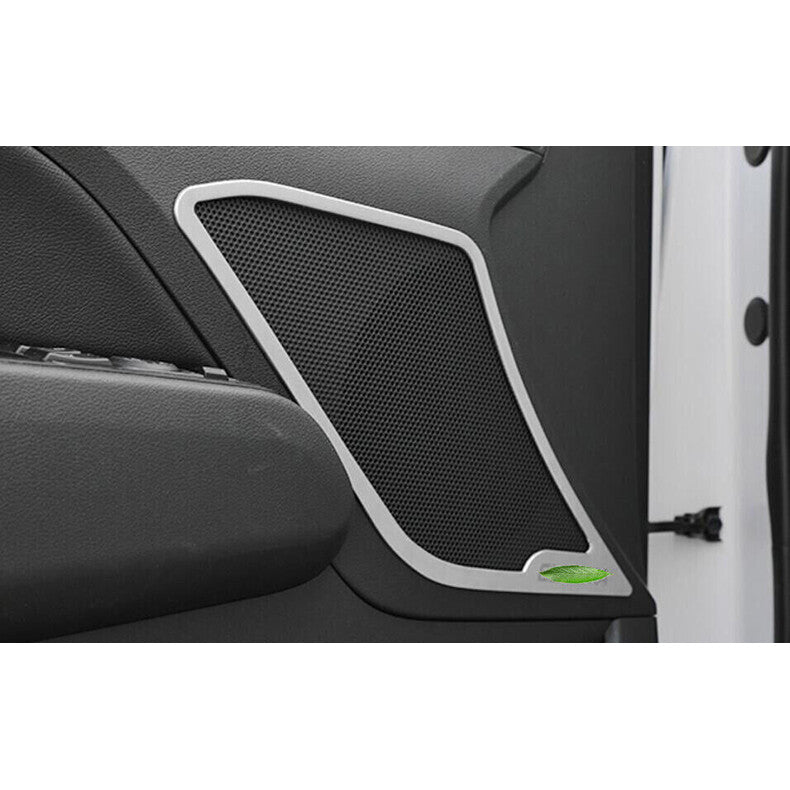 for Hyundai for Elantra 2017-2020 Silver Inner Door Speaker Ring frame Cover Trim 4x