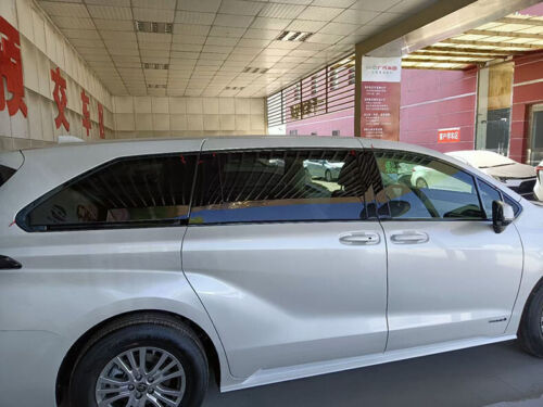 for Toyota for Sienna 2021-2023 Glossy Black Steel Door Window Strip cover Trim 18Pc