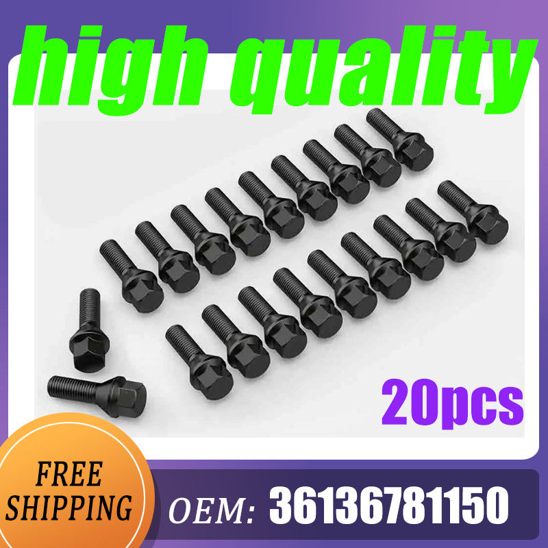 20-piece pack of wheel lug bolts and nuts suitable for BMW E46, E90, E39, E60, E53, 361, 367, 81, 150, M121.5