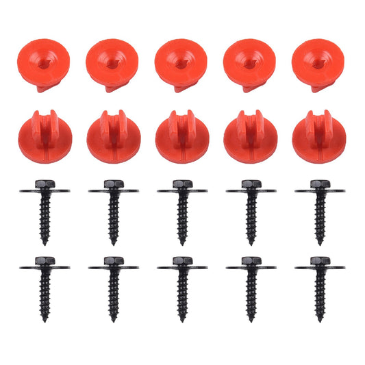 Compatible Engine Splash Shield Screws Retainer Nut Set for Ford Vehicles
