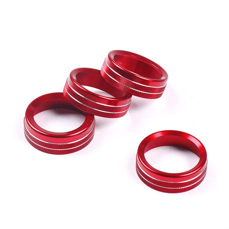 Red Air Conditioner AC Switch Audio CD Button Knob Cover Trim for Toyota Tacoma