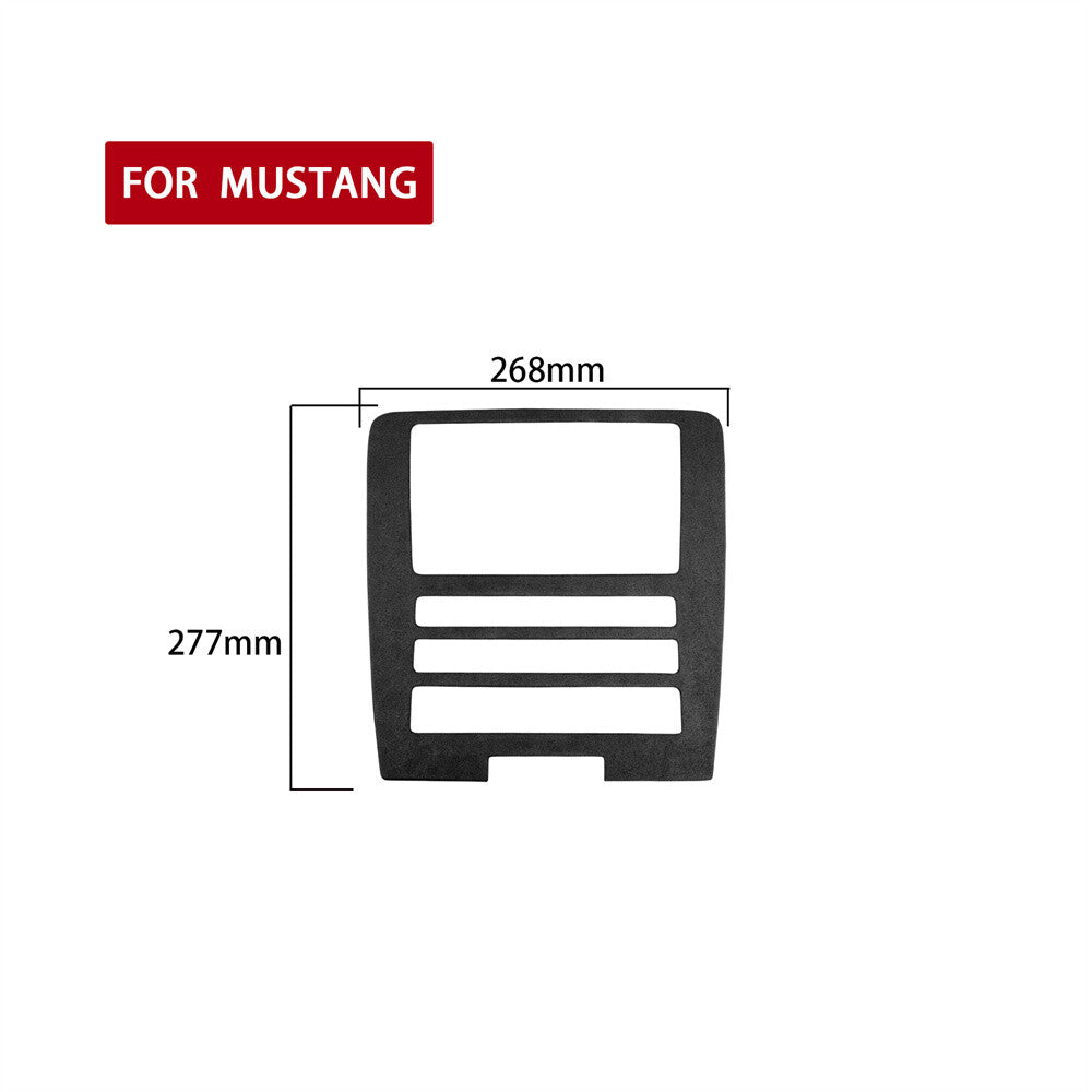 Suede Black Gray Central Control Navigation CD Panel Trim for Ford for Mustang 09-13