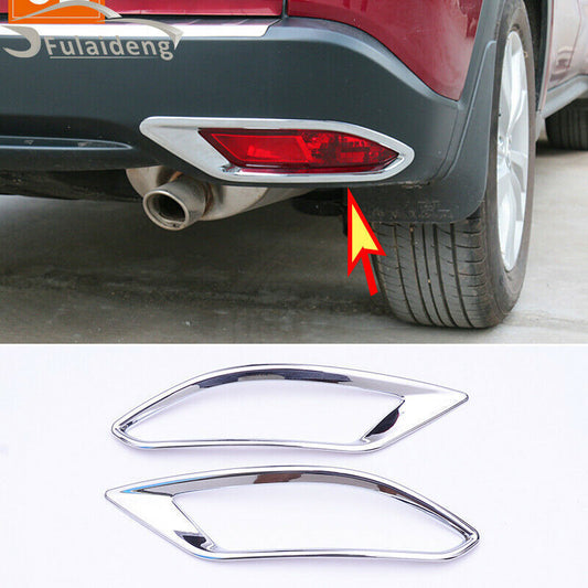 for Honda HR-V Vezel 2016-2018 Chrome Rear Fog Light Lamp Frame Molding Trim 2P