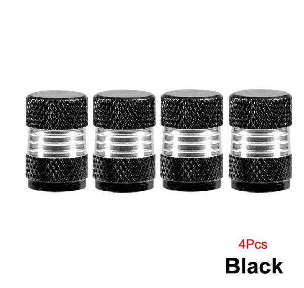 Car tire valve cover rod air dust cover dustproof silver stud suitable  for ford  4-piece set