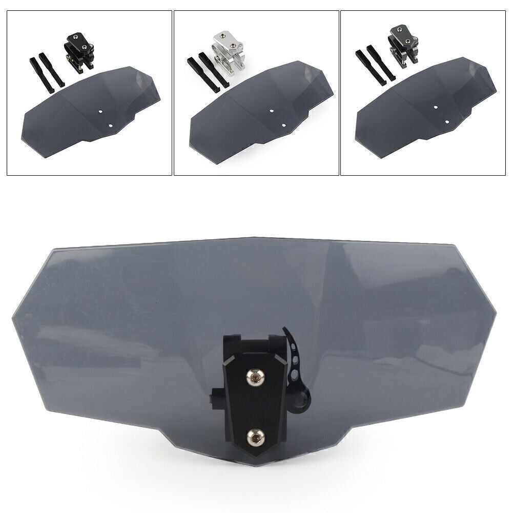 Clip On Windshield Extension Spoiler Wind Deflector Universal Motor Adjustable