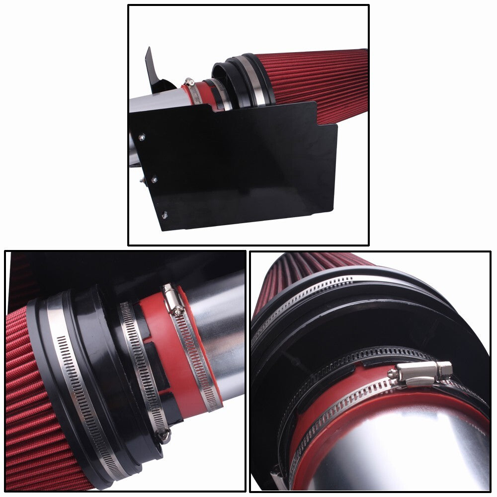 4in Red Heat Shield Cold Air Intake+Filter for 99-06 for Chevy V8 4.8L/5.3L/6.0L