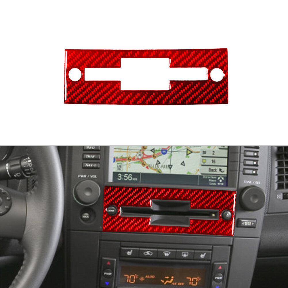 Red Radio Navigation CD Player Carbon Fiber Trim for Cadillac CTS 2003-2007
