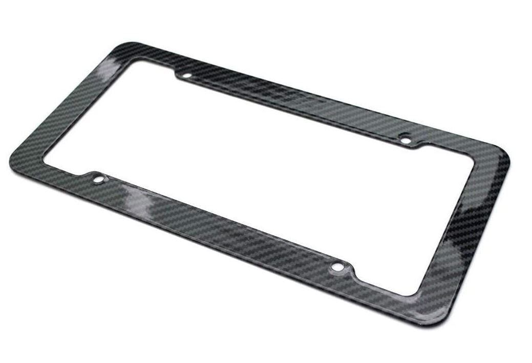 1 piece of car license plate frame cover cap, trunk black carbon, suitable for new  for ford  models