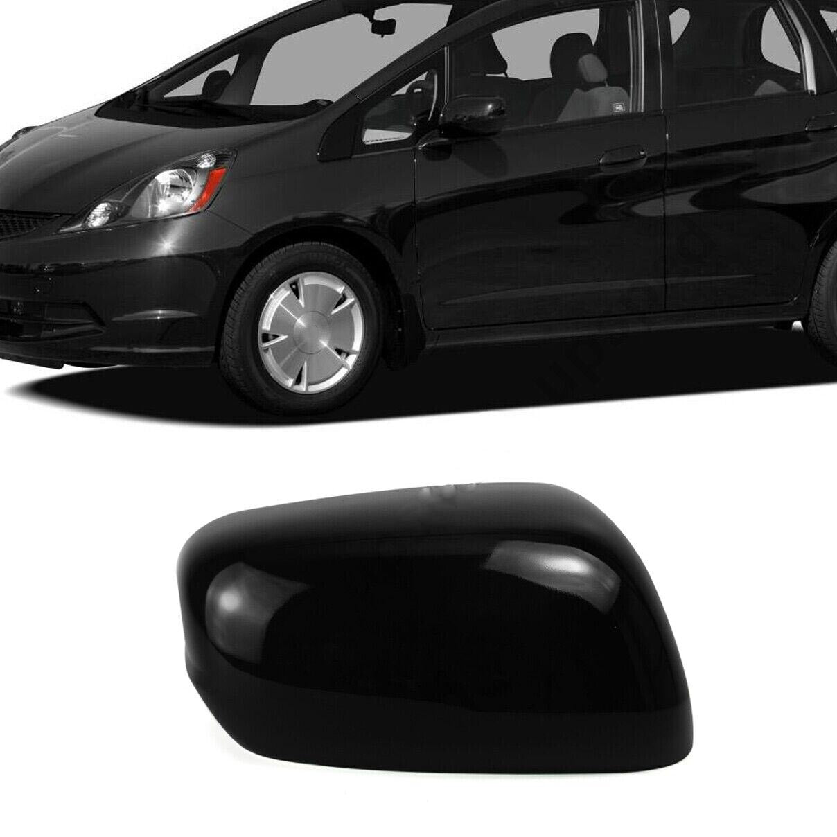 Black Right Passenger Side Rearview Mirror Cap Cover for Honda Fit/Jazz 2009-13