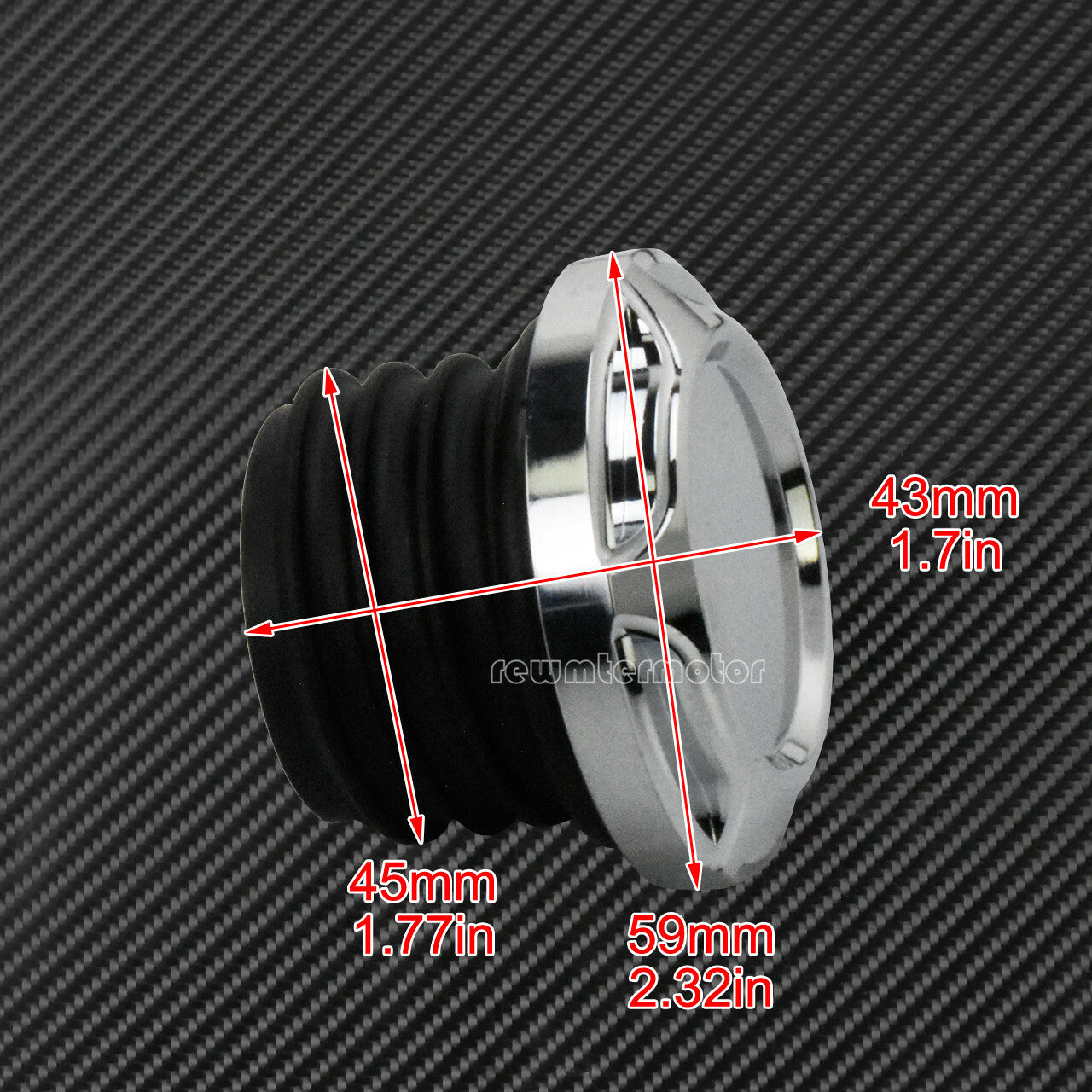 CNC Cut Chrome Gas Cap Fuel Tank Right-hand Thread Fit for Harley Dyna Softail