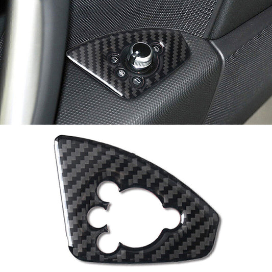 Interior Door Lock Button Cover Trim for Audi TT TTRS 2008-14 Black Carbon Fiber