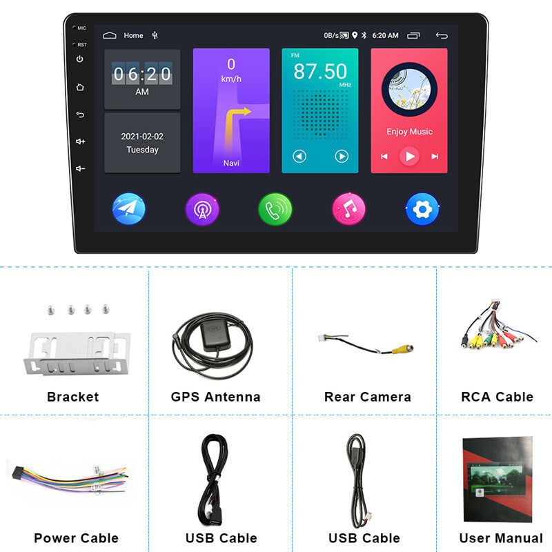 Car Stereo Radio 9in Android MP5 Player Bluetooth FM Radio For Carplay GPS Navi