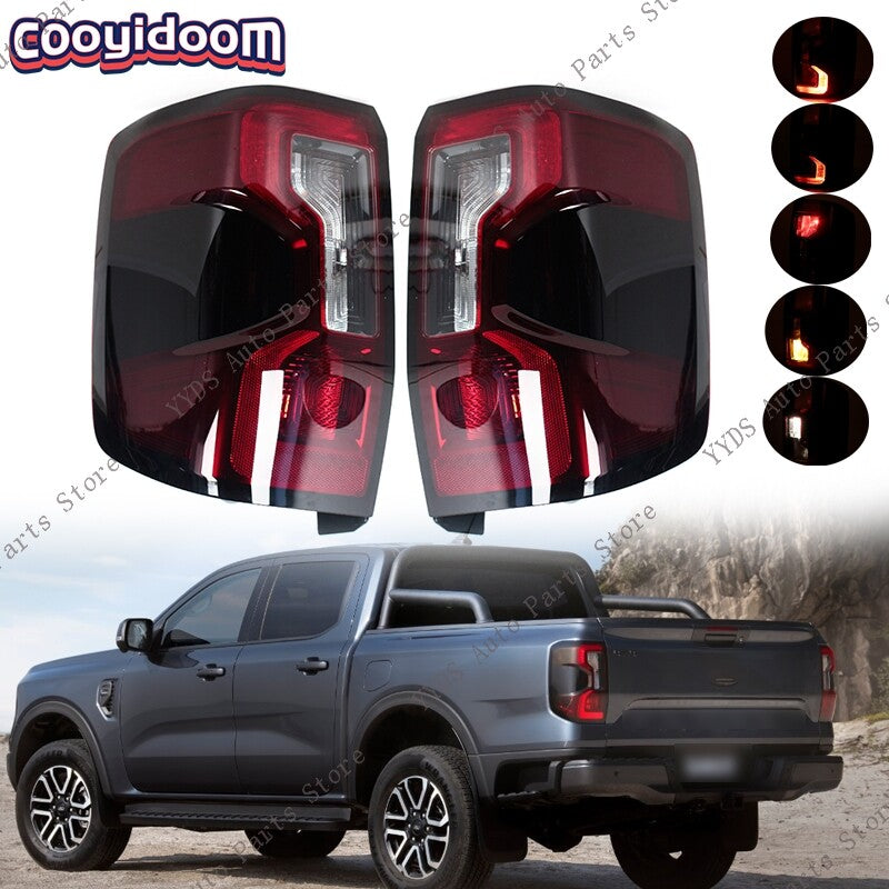Pair for Ford Ranger 2023 2024 Car Halogen Taillight Steering Light Brake Light