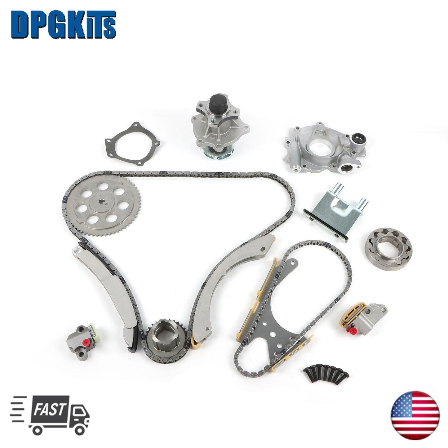 Timing Chain Kit Water Oil Pump for 07-11 for Chevrolet for GMC for Hummer for Isuzu 2.9L 3.7L