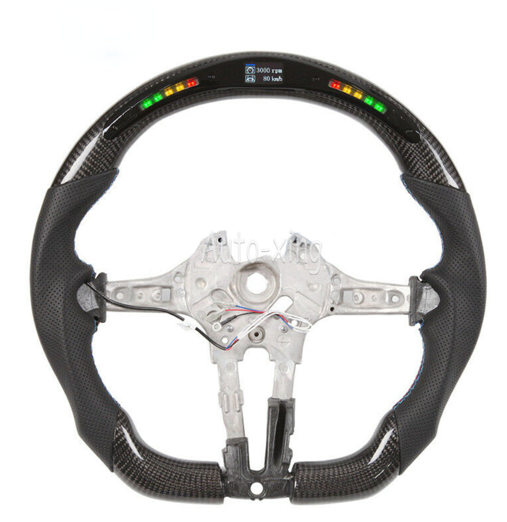 Led/LCD Real Carbon Fiber Steering Wheel for BMW M1 M3 M4 M5 M6 X5 X6 F82 2014+