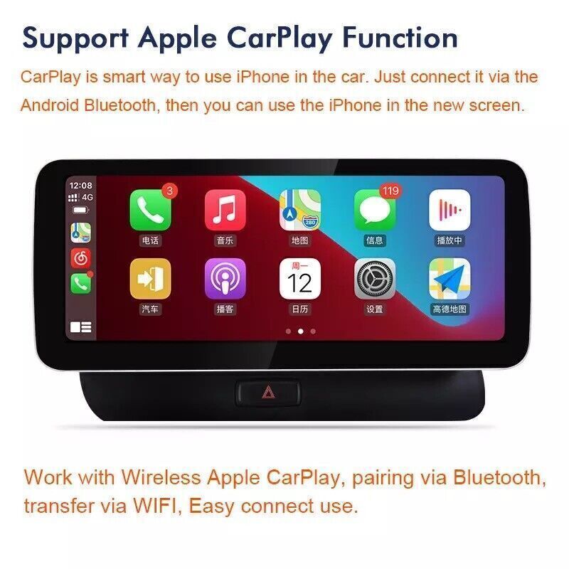 for AUDI Q5 8R Multimedia carpaly WIFI 12.3 Android GPS Navigation 4G 4+64