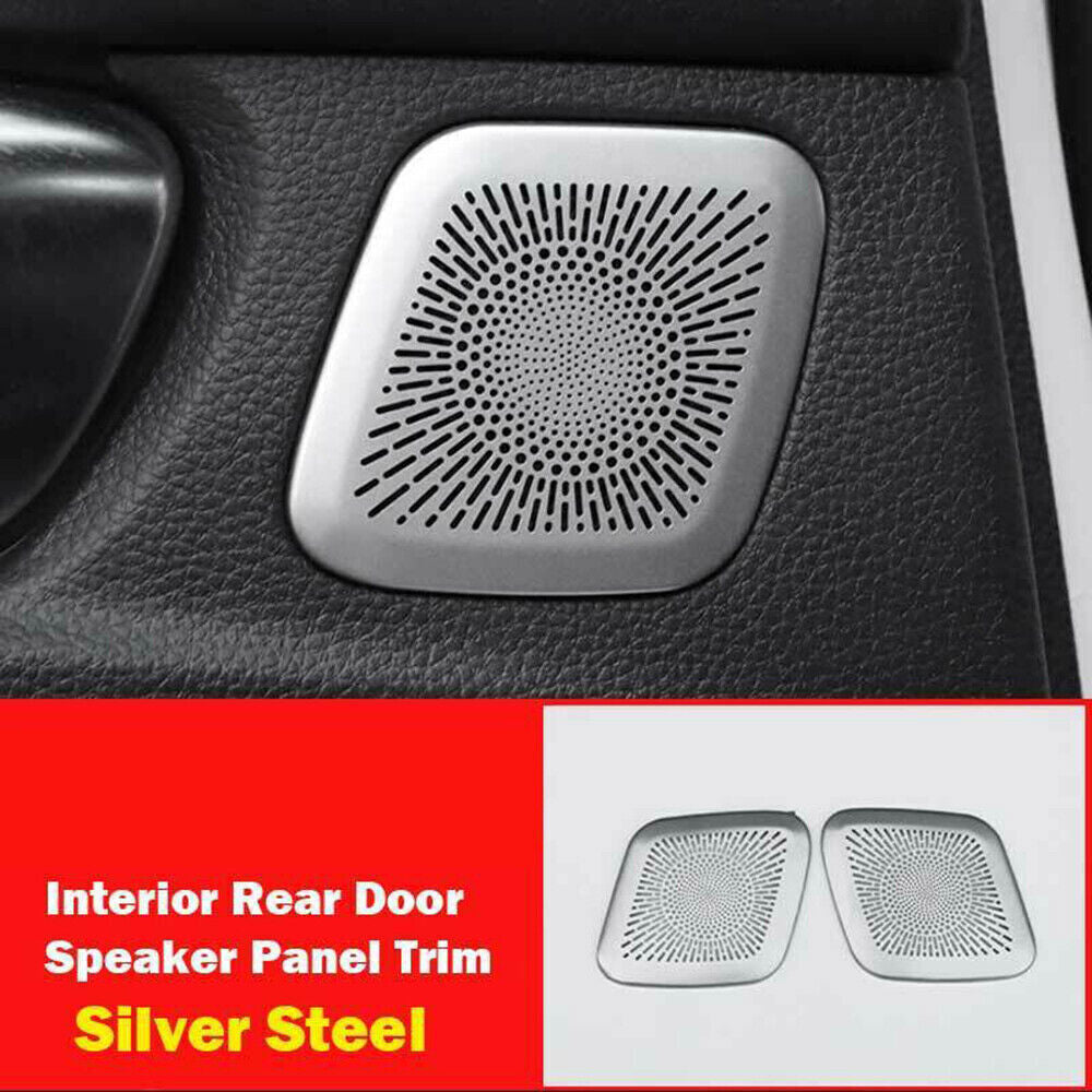 for Honda for Civic 22-24 Silver Rear Door Speaker Horn Bezel Moulding Cover Trim 2P
