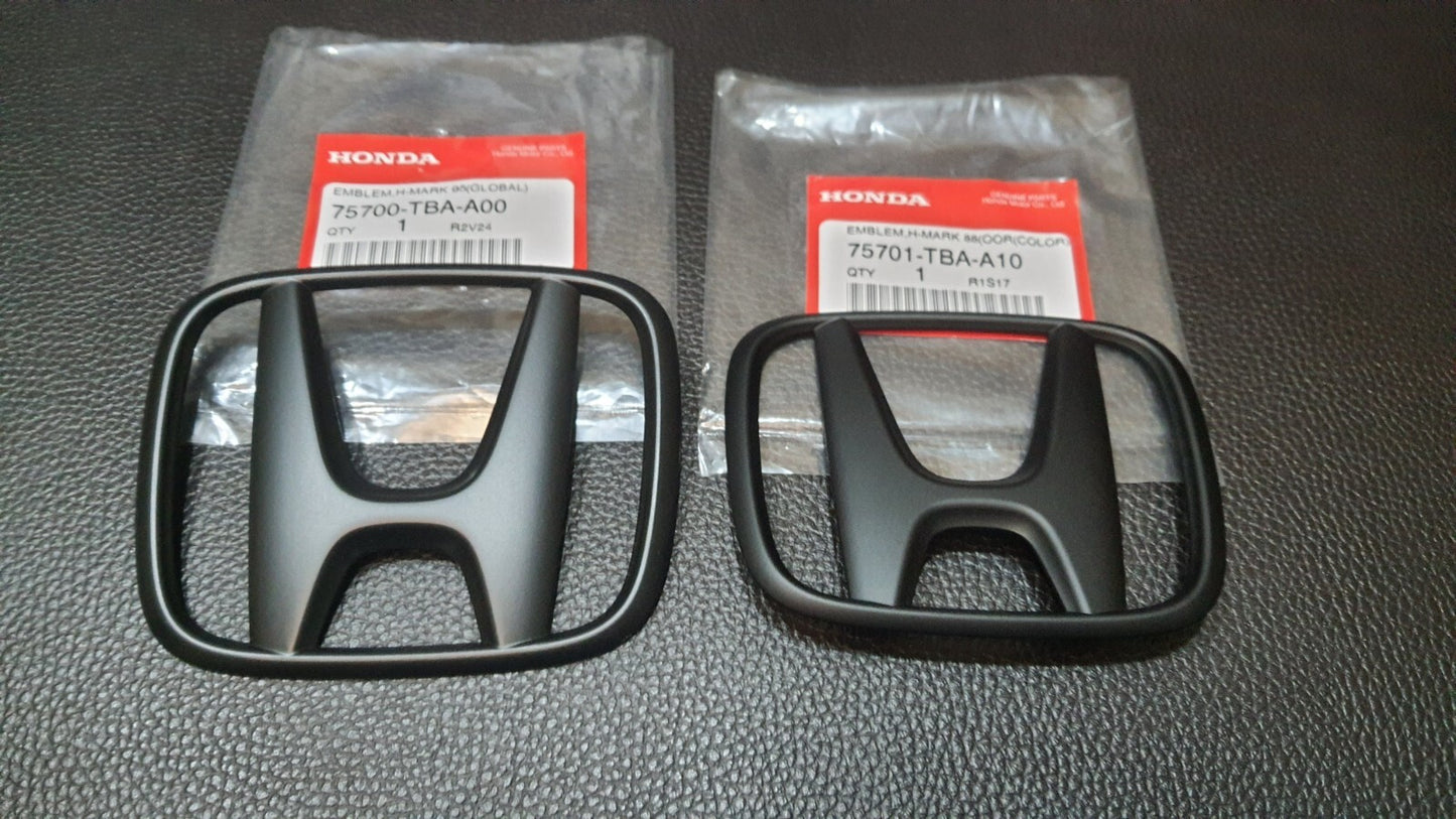SET FC FK MATT BLACK H for CIVIC TURBO LOGO EMBLEM BADGE for CIVIC FC FK 2015-2021