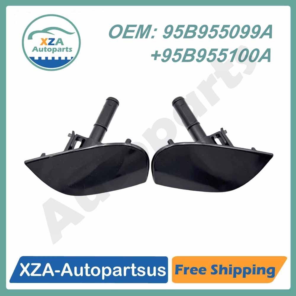 Left And Right Side Headlight Washer Spray Nozzle Cover Cap for Porsche Macan