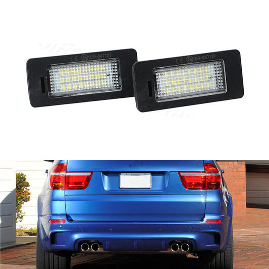 Pair for BMW E39 M5 E70 E71 X5 X6 License Plate Light Lamp for BMW e60 Number