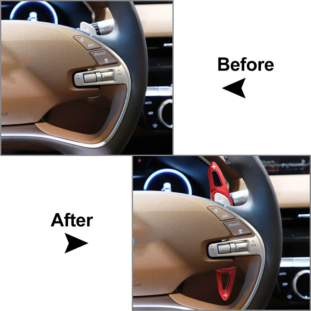 Aluminum Alloy Steering Wheel Paddle Shifter Extension for Genesis GV70 for GV80