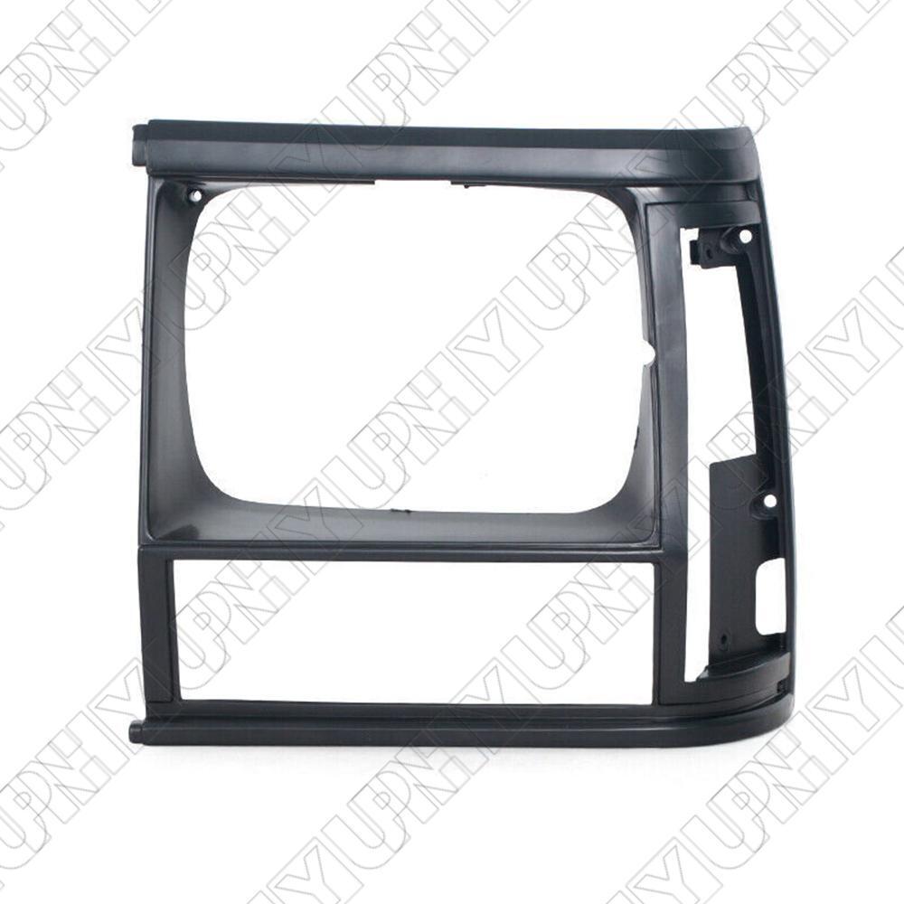 For 1991-1996 for Jeep Cherokee Black Headlight Bezel LH RH Set 55034078 55034079