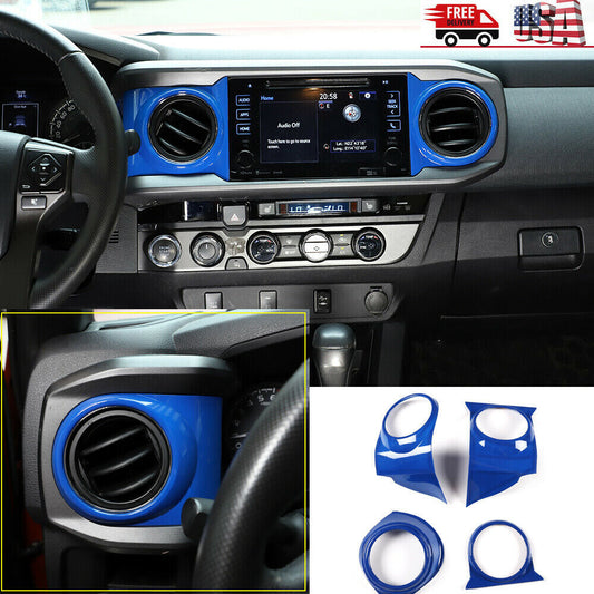 4-Piece Red Interior Door Panel Trim Covers for Toyota Tendera 2022-2023