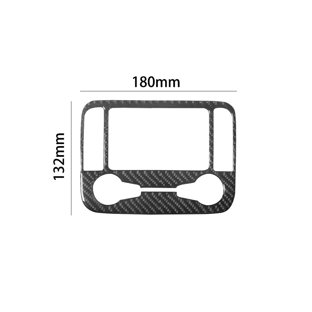 Carbon Fiber Central Radio Surround Frame Cover Trim for Dodge for RAM 1500 2013-15
