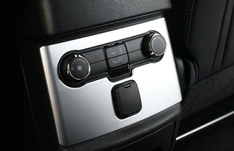 Back Row AC Switch Panel Trim 1PCS for Ford Explorer 2016-2019 GL Matte Silver
