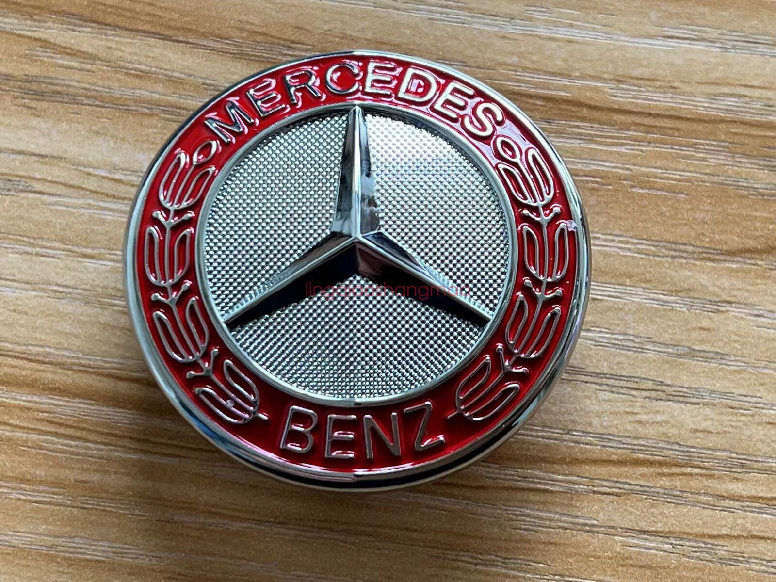 Chrome Red for MERCEDES W211 W221 Front Grille Badge Embroidery E320 E350 S550