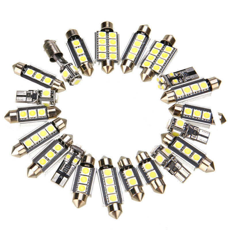 23Pc LED White Bulb Car Light Inside Reverse Light Dome License Plate Lamp Error