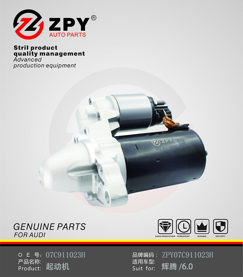 For 2007-2010 for Audi Q7 4.2L V8 Starter Motor 1.4kW ClockWise Rotation 9 Teeth 12V
