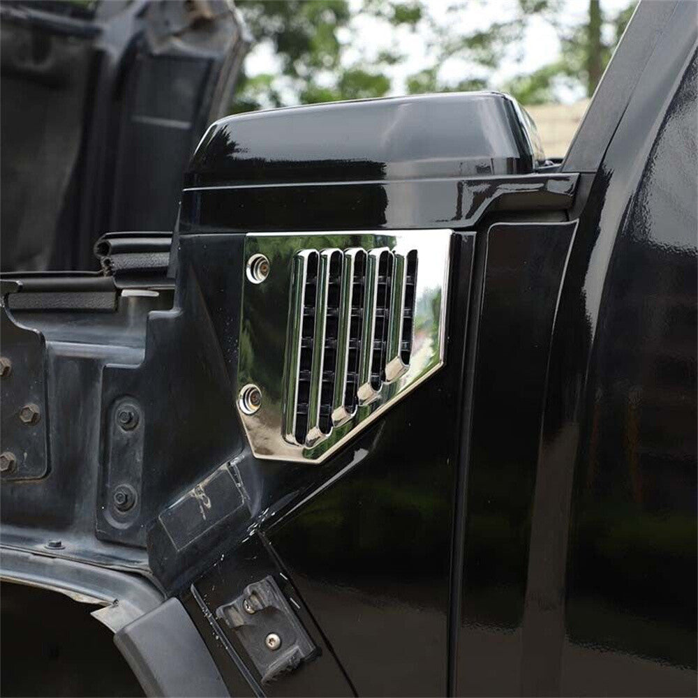 2¡ÁChrome ABS Hood Side Fender Vent Outlet Intake Cover For HUMMERH2 2003-2009
