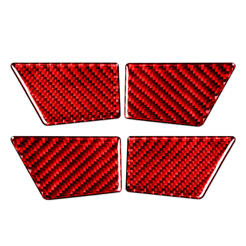 4x T¨¹rgriff-Sch¨¹ssel-Abdeckungs-Verkleidung f¨¹r for Ford Mondeo 13-19 Kohlefaser-Rot