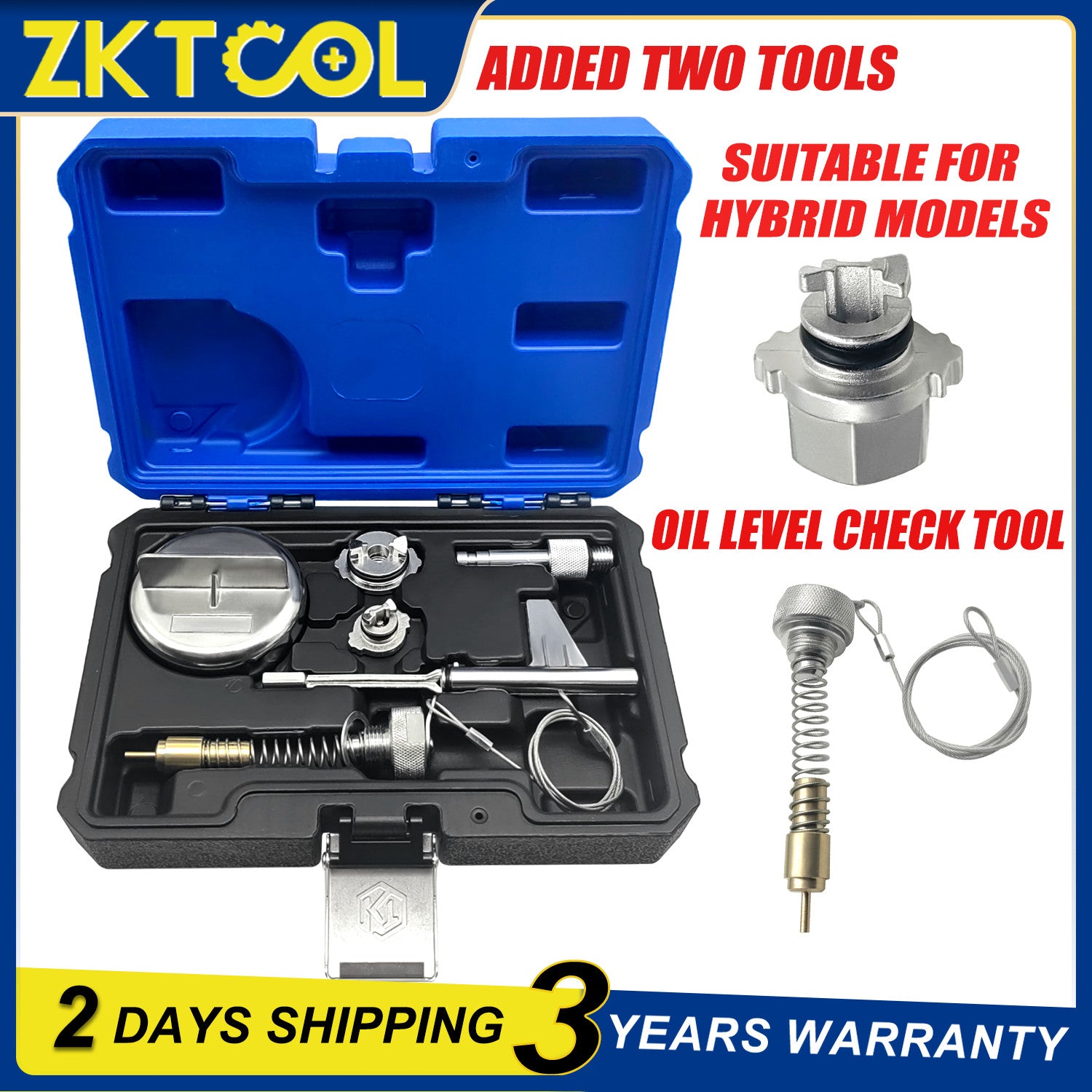6PCS Metal Transmission Oil Filling Tool Kit for Benz 725.0 9 Speed Transmission