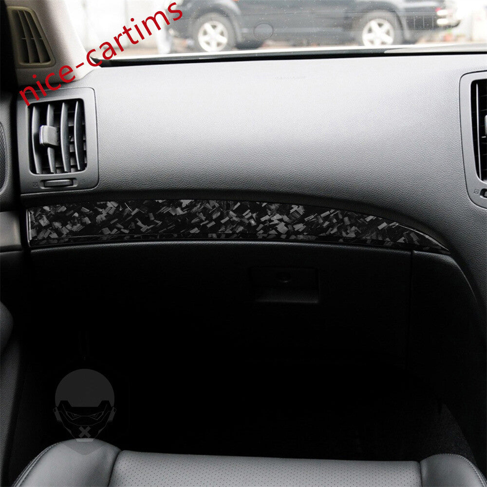 RHD Dashboard for Co -pilot Panel Trim Fit for Infiniti G37 G35 G25 Q60 Forged Carbon