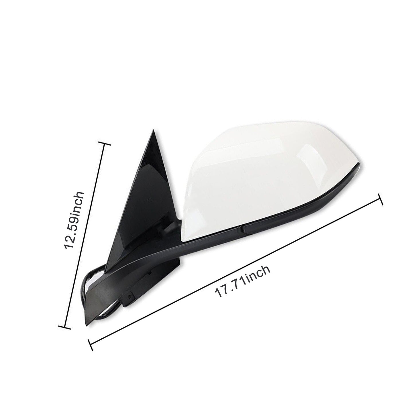 Left Driver Side Mirror Power Fold Heated for Tesla Model 3 2017-2022 2023 White