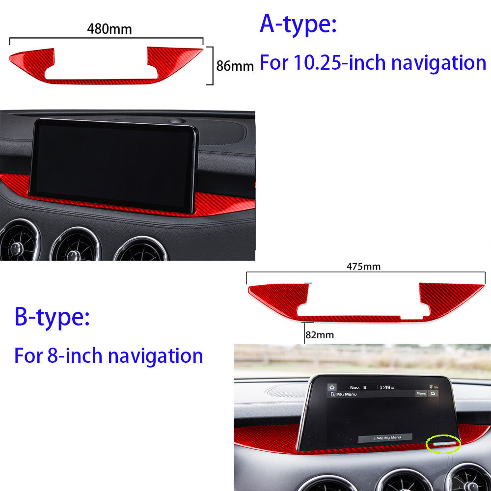 for Kia Stinger 2019+ RHD 8 inch Navigation LCD Display Screen Trim Carbon Fiber