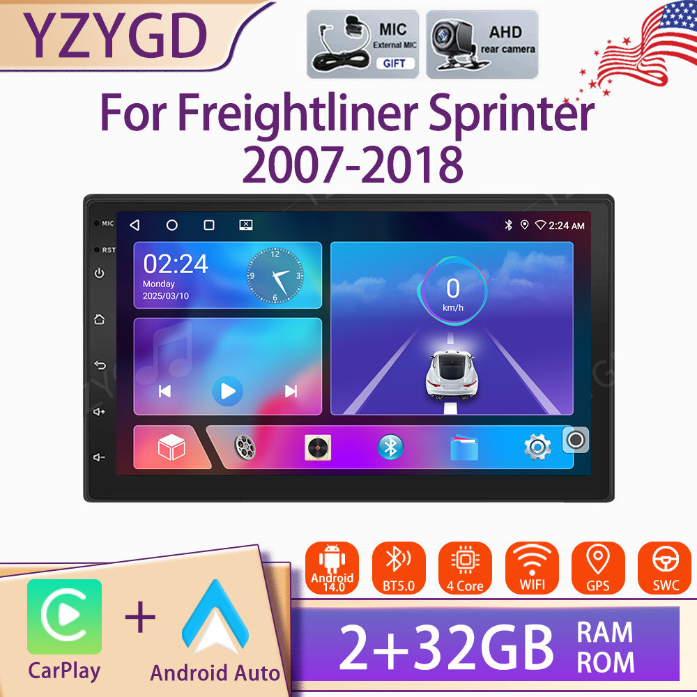 for Freightliner Sprinter 2007-2018 Stereo Android Car Radio CarPlay Screen GPS