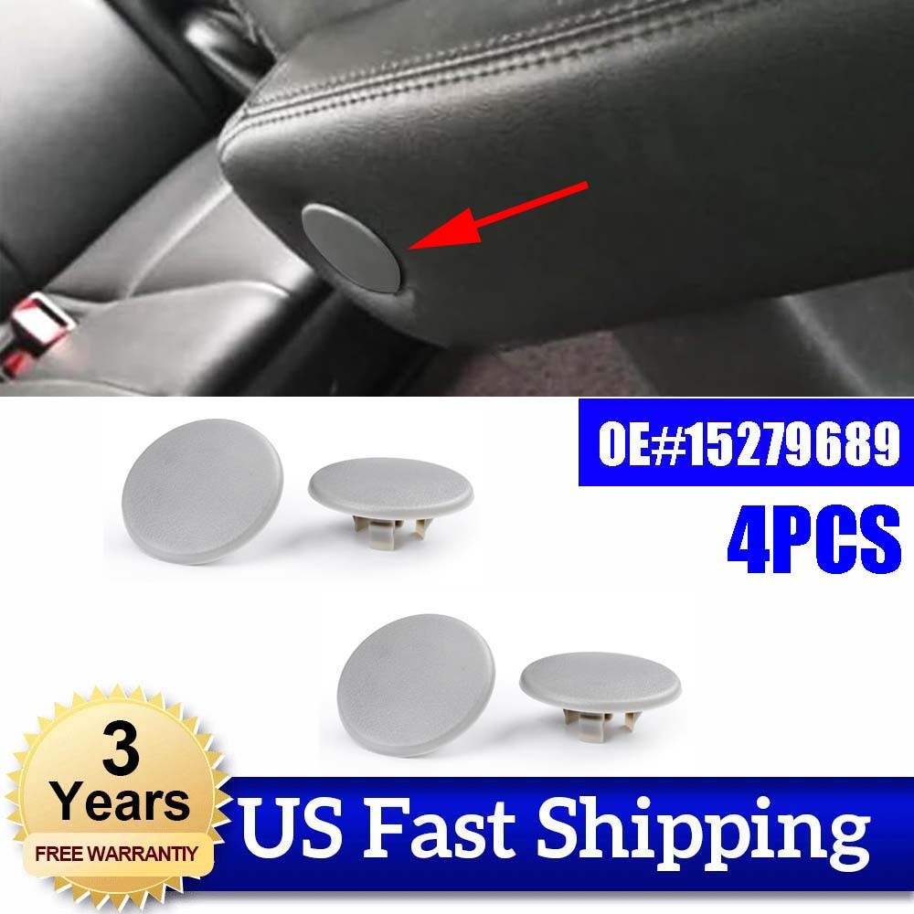 4PCS Grey Rear Armrest for Seat Bolt Cover Cap for Cadillac for Escalade ESV for GMC for Yukon
